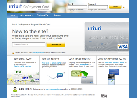 Intuit: GoPayment card